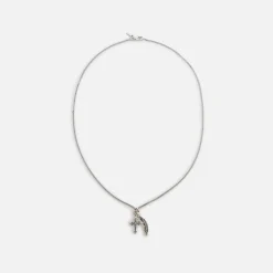 Avelli Cross + Feather Pendant Necklace