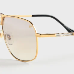 Bellagio Two-Tone Yellow & White Gold Sunglasses