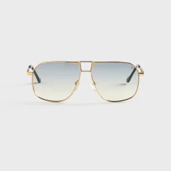 Bellagio Two-Tone Yellow & White Gold Sunglasses