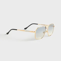 Bellagio Two-Tone Yellow & White Gold Sunglasses