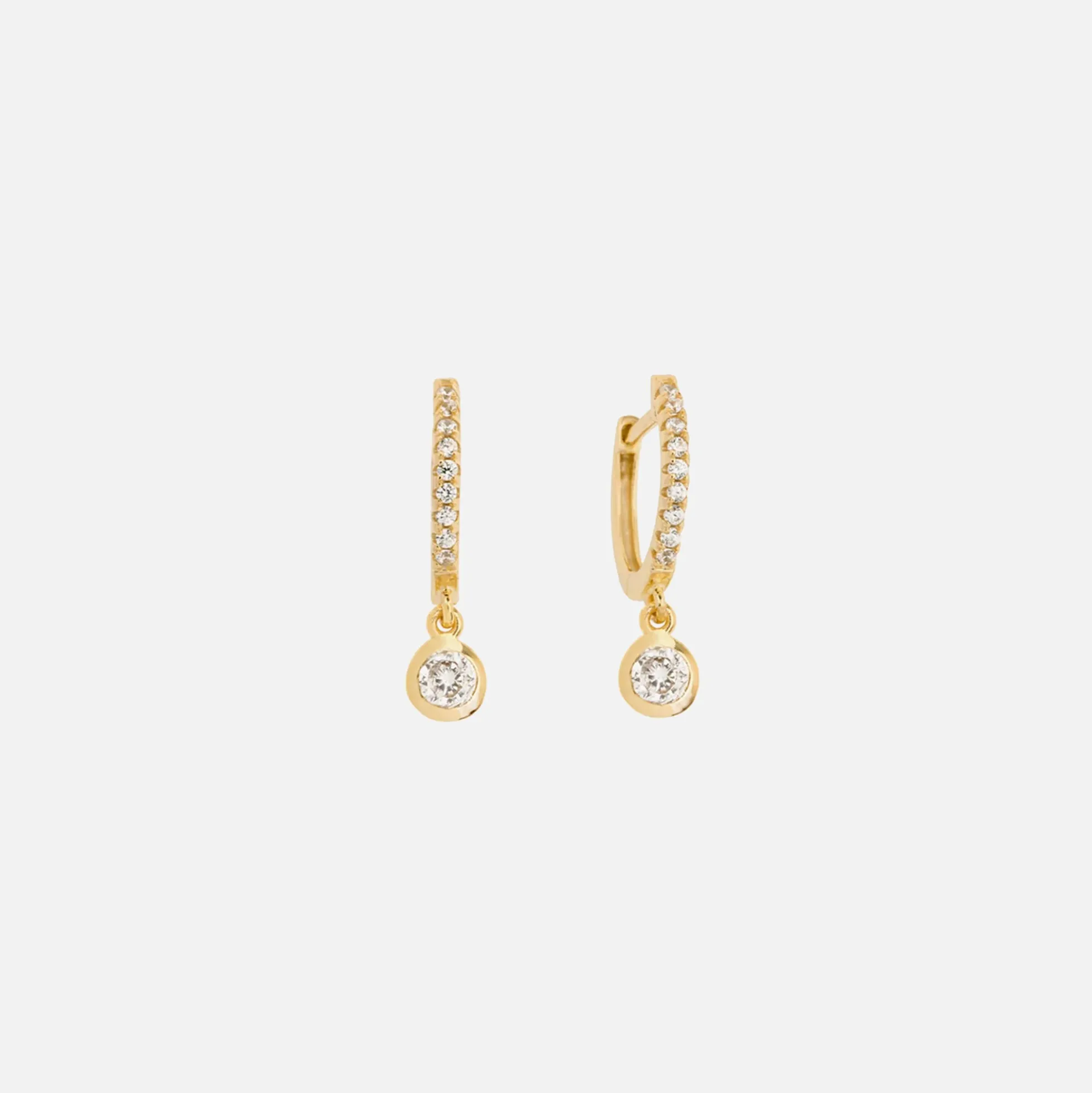 Bezel Pave Huggie