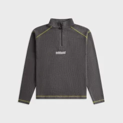 Contrast Stitch Quarter Zip Pullover