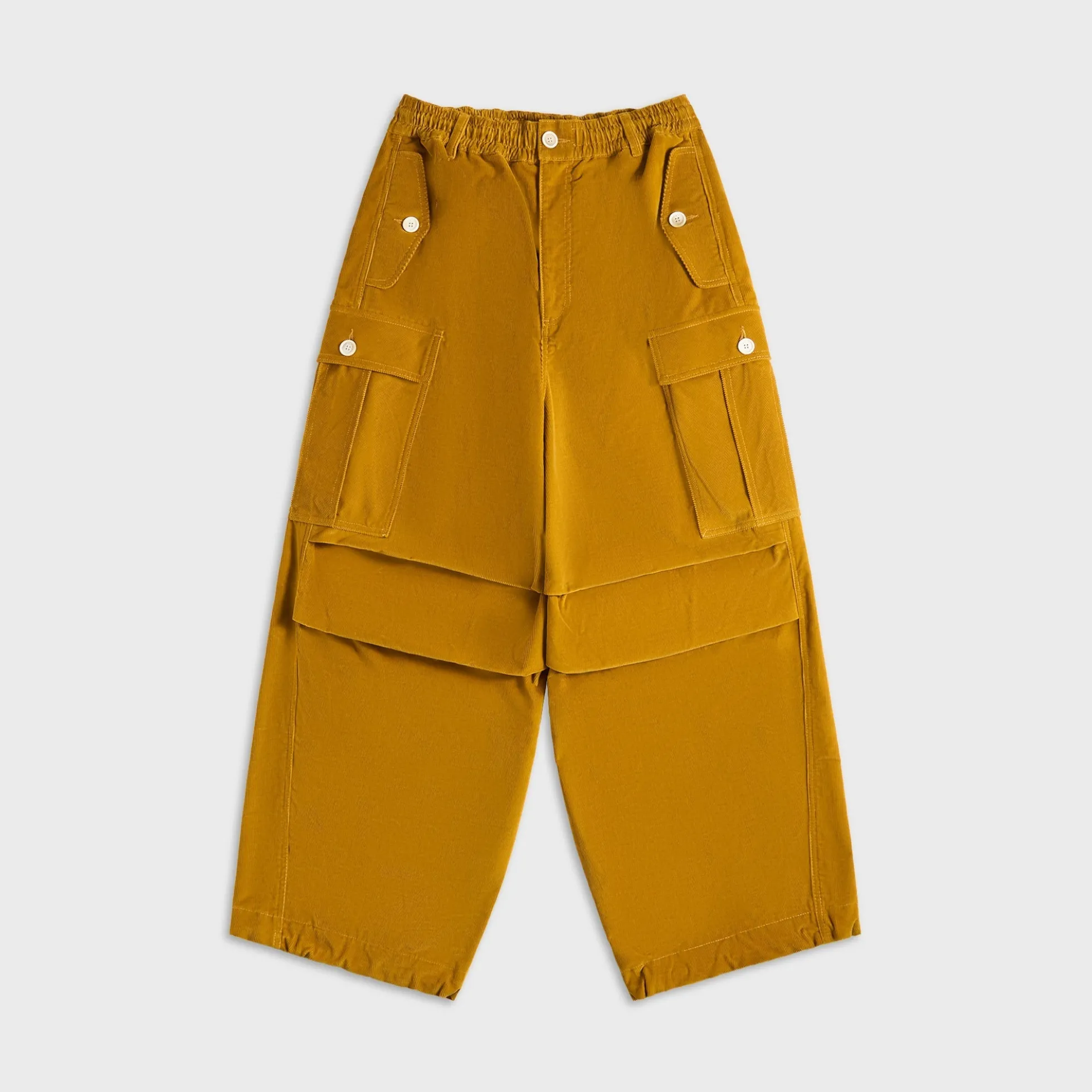 Corduroy Drawstring Cargo Workwear Gabardine Pants