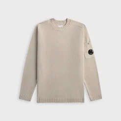 Cotton Chenille Crewneck Lens Sweater