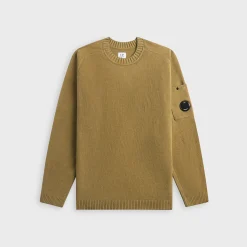 Cotton Chenille Crewneck Lens Sweater