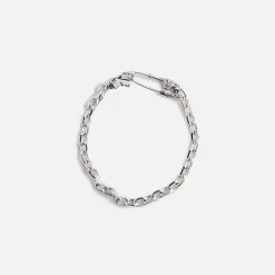 Crest Safety Pin Bracelet