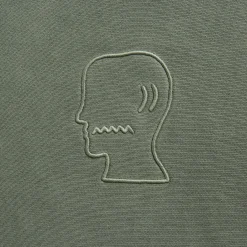 3D Embroidered Logo Head Garment Dyed Hoodie