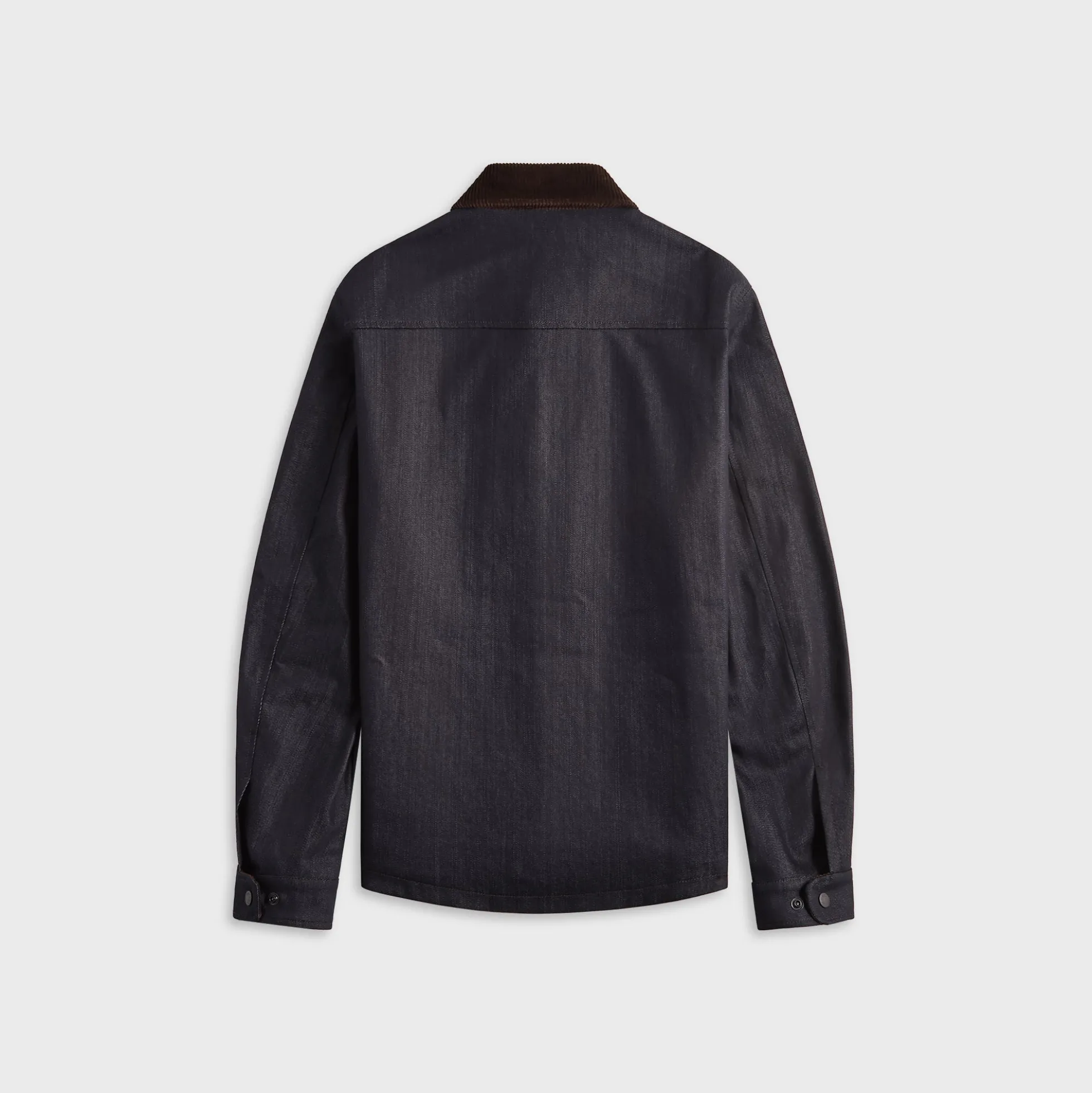 Denim Corduroy-Timmed Shirt Jacket