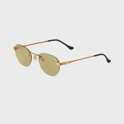 Detroit Player Rimless Drill Mount 24KT Gold Sunglasses