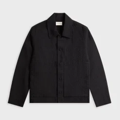 Embroidered Line Stitch Worker Jacket