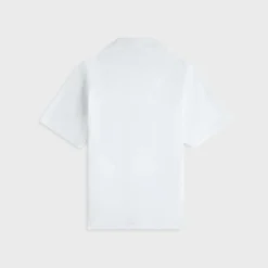 Embroidered Monogram Short Sleeve Cuban Collar Shirt