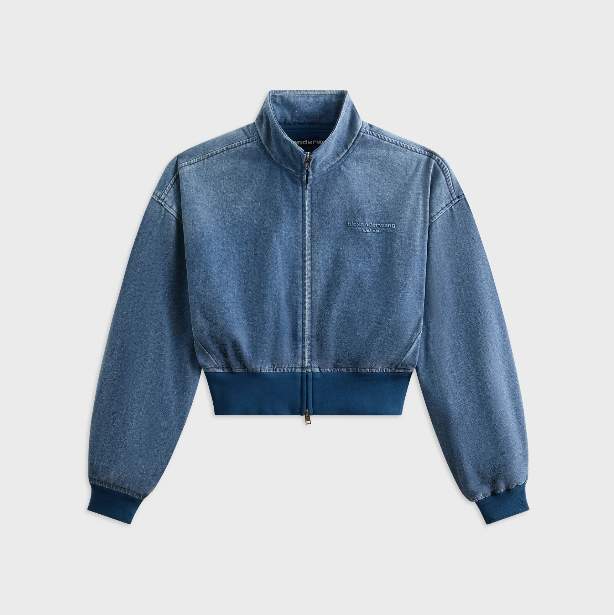 Funnel Neck Jacket with Tall Rib