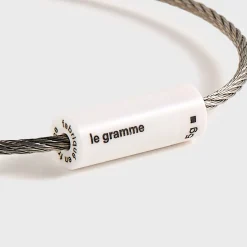 5g Brushed White Ceramic Cable Bracelet