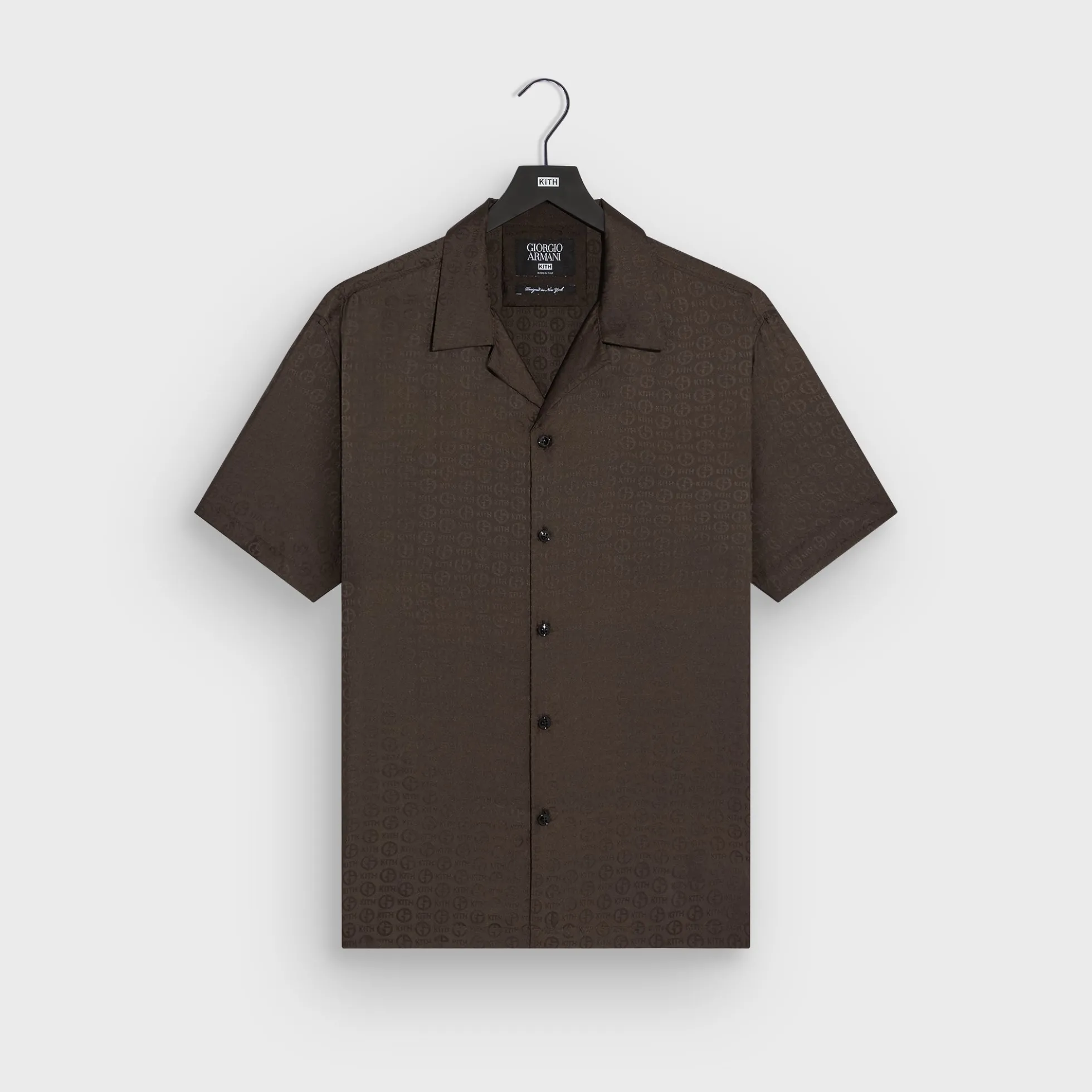 Giorgio Armani & Kith Monogram Short Sleeve Thompson Camp Collar Shirt
