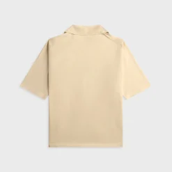 High Gauge Tussah Silk Knit Skipper Polo