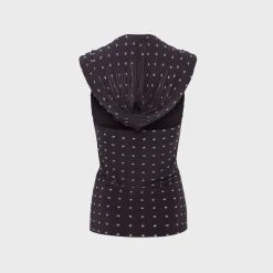 Hunni Cape Detailed Studded Jersey Top