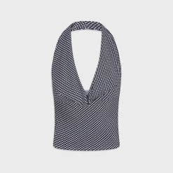 Jay Gingham Halter Top