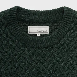 &Kin Basketweave Chenille Lewis Crewneck