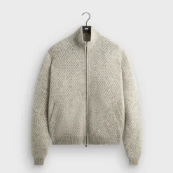 &Kin Basketweave Mohair Wyona Full Zip