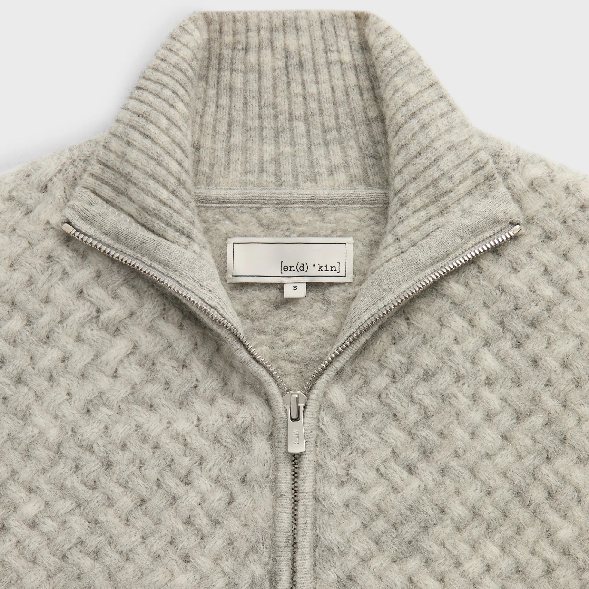 &Kin Basketweave Mohair Wyona Full Zip