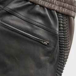 &Kin Irving Combo Leather Moto Pant
