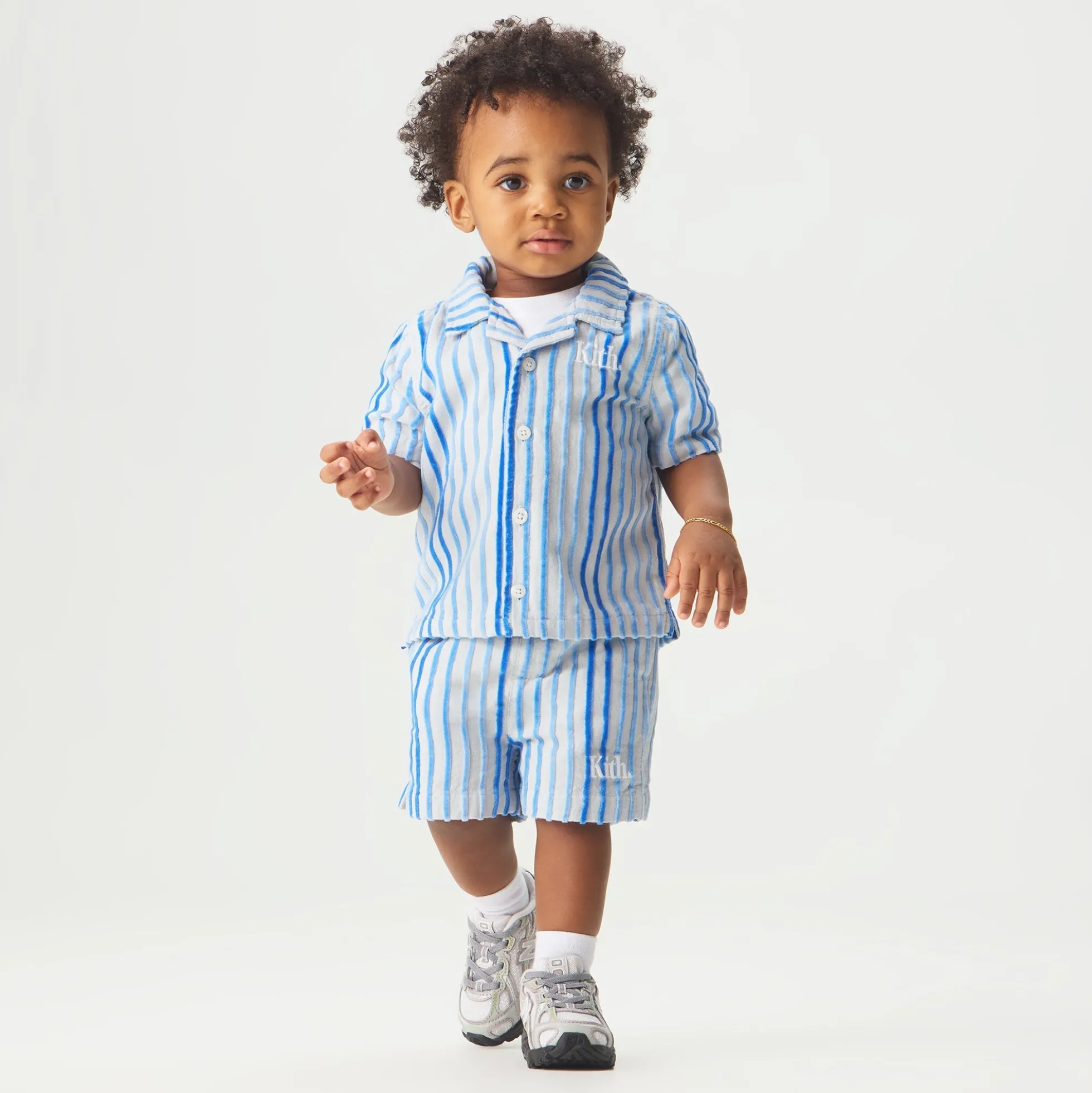 Kith Baby Chenille Stripe Thompson Camp Shirt