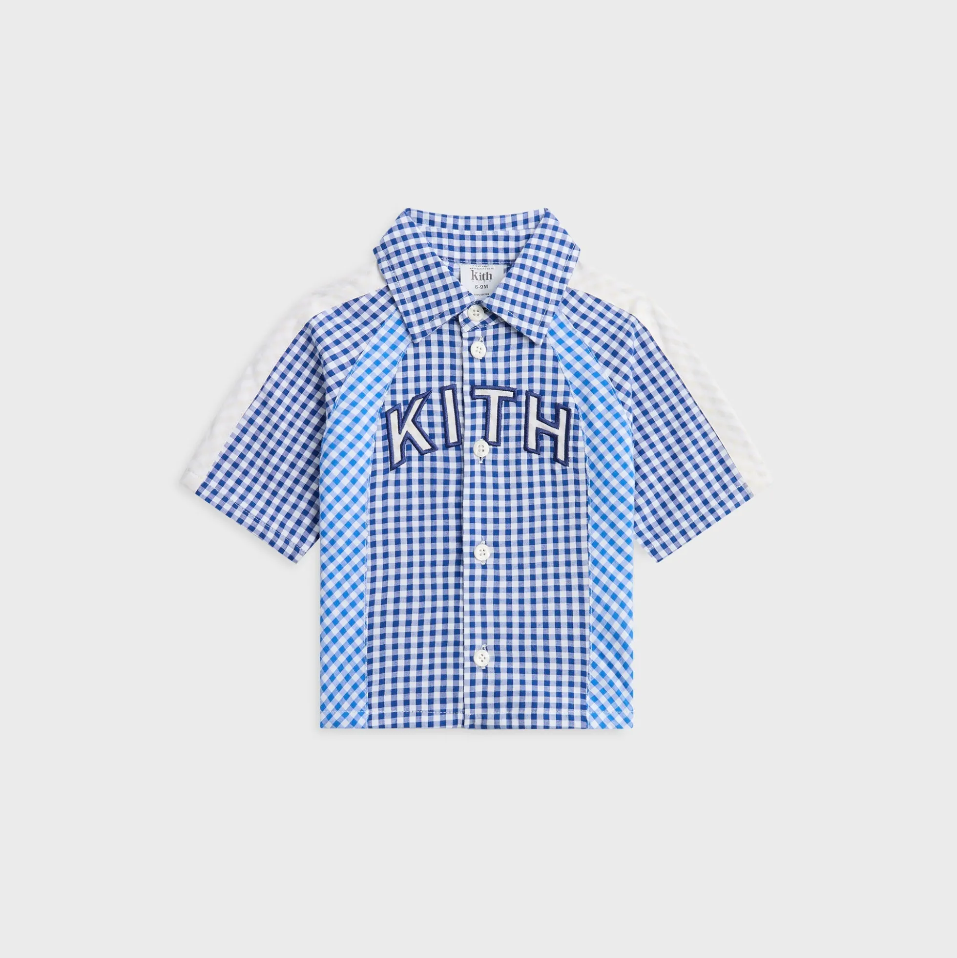 Kith Baby Color-Blocked Gingham Apollo Shirt