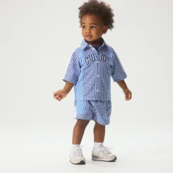 Kith Baby Color-Blocked Gingham Apollo Shirt