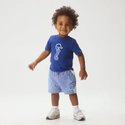 Kith Baby Color-Blocked Gingham Turbo Short