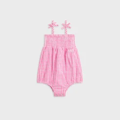 Kith Baby Gingham Tie Romper