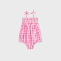 Kith Baby Gingham Tie Romper