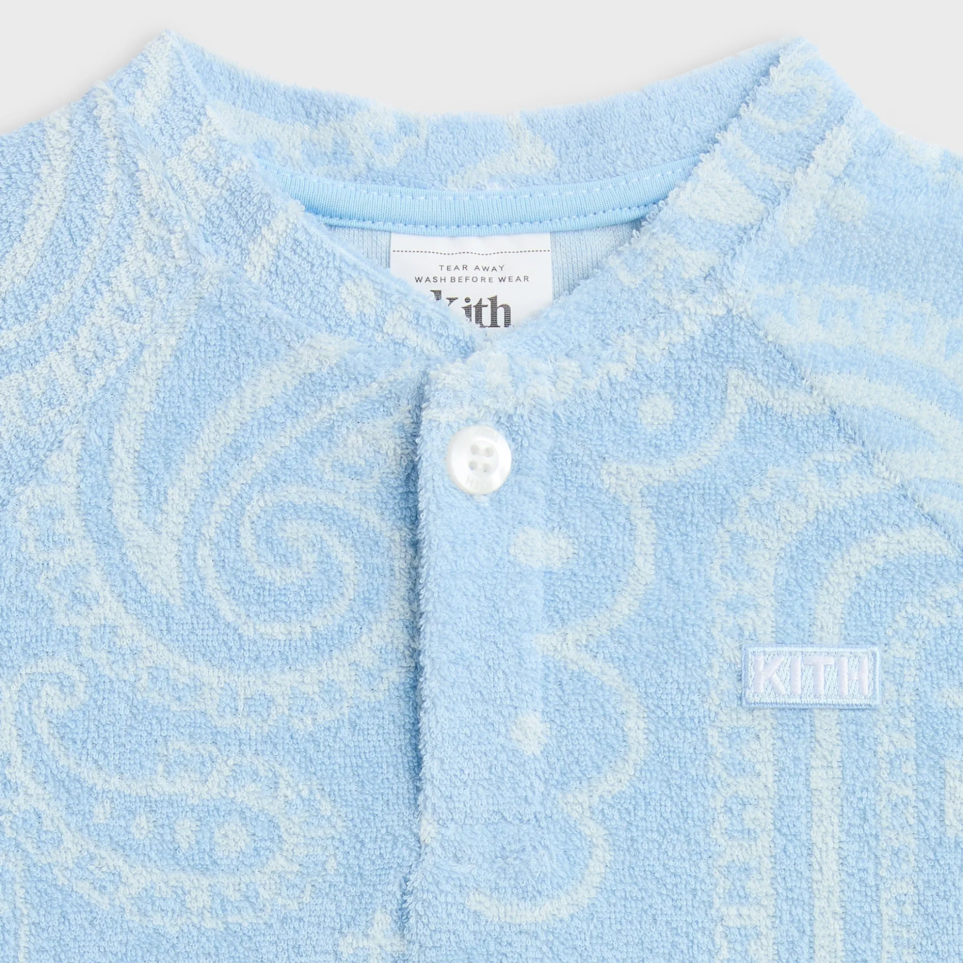 Kith Baby Paisley Jacquard Henley Romper Box Set