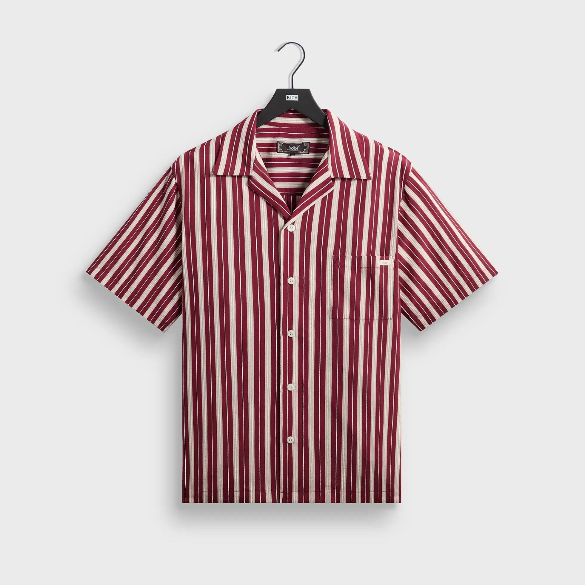 Kith Barre Stripe Thompson Camp Collar Shirt