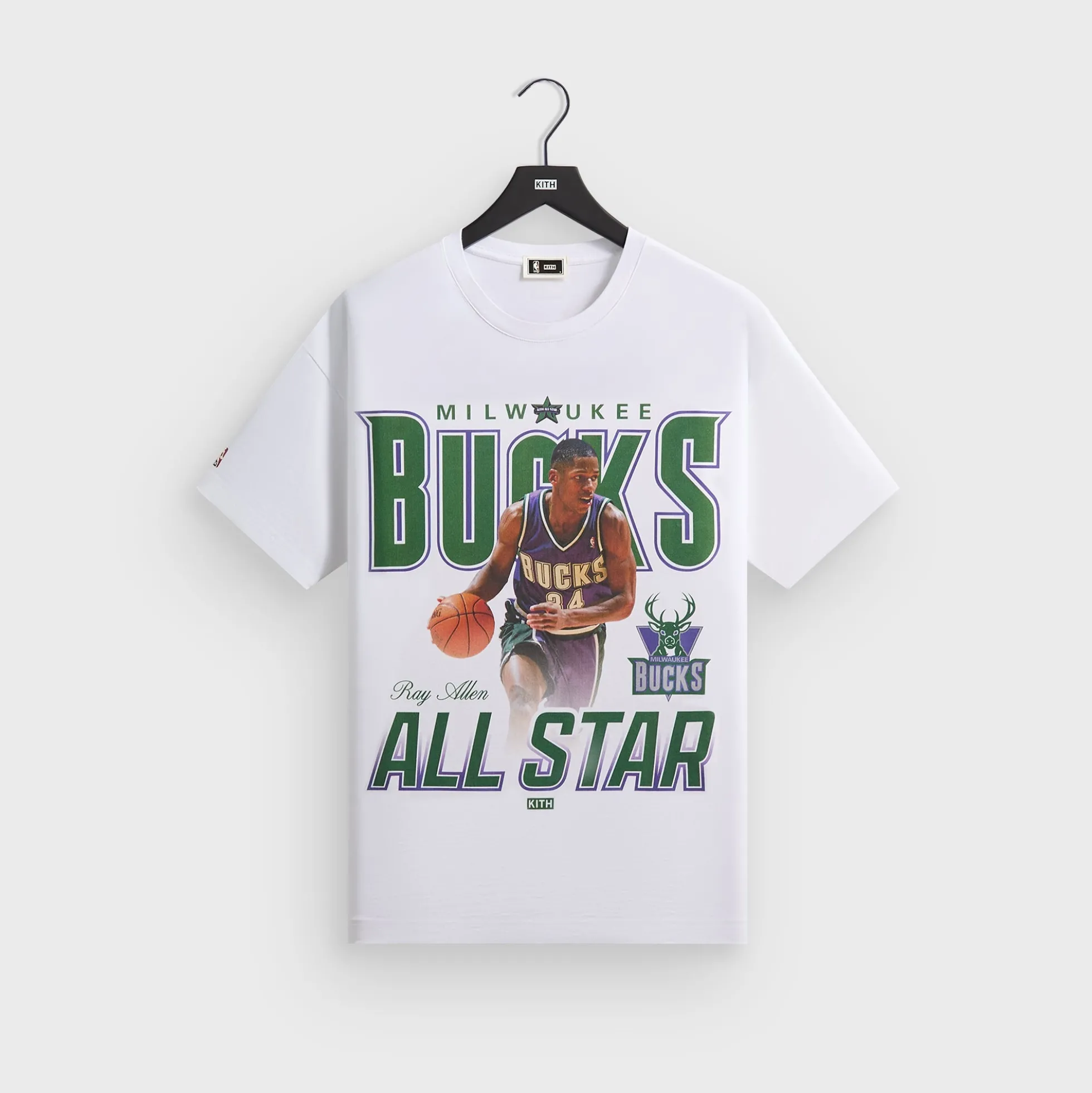 Kith for NBA All-Star Milwaukee Bucks Ray Allen Vintage Tee