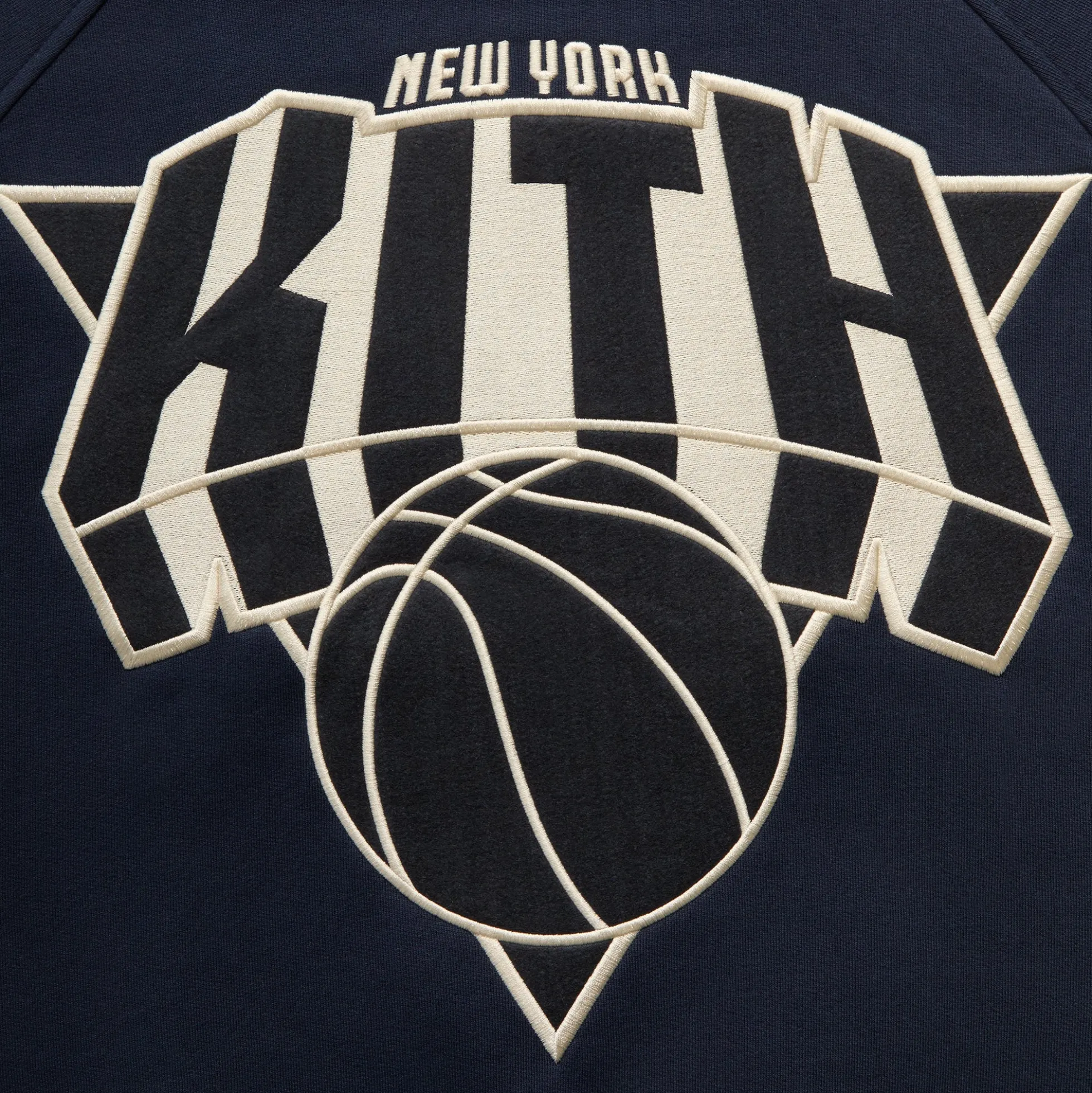 Kith for the New York Knicks Cutoff Nelson Raglan Vintage Crewneck
