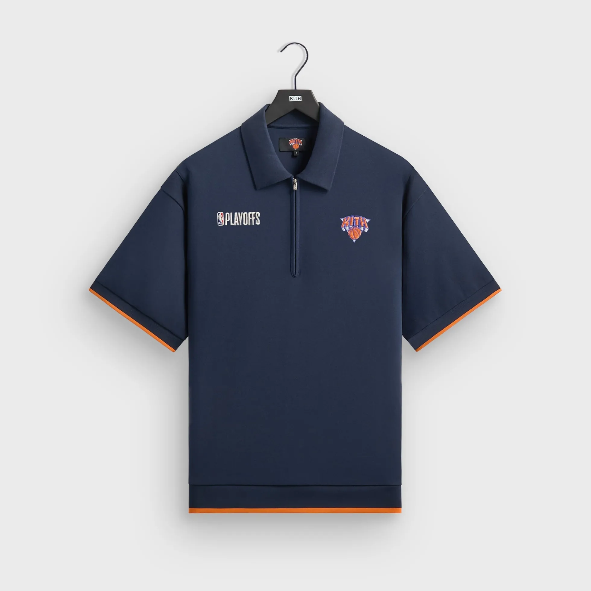 Kith for the New York Knicks Playoffs Zip Front Performance Knit Polo