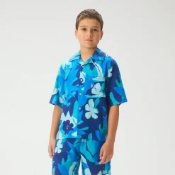 Kith Kids Abstract Tropical Thompson Camp Shirt