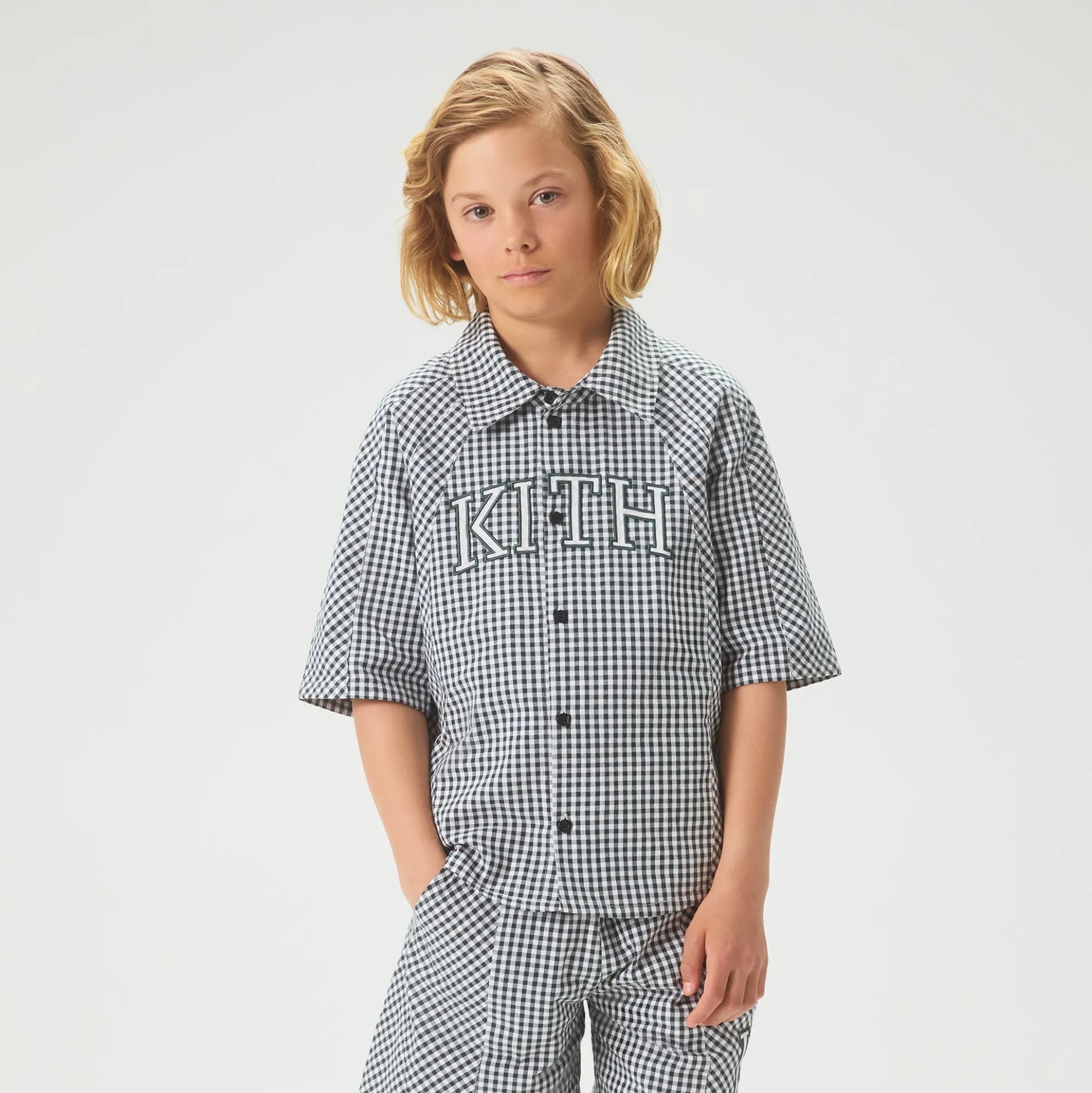 Kith Kids Blocked Gingham Apollo Shirt