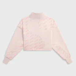 Kith Kids Blocked Monogram Cropped Jasper Quarter Zip