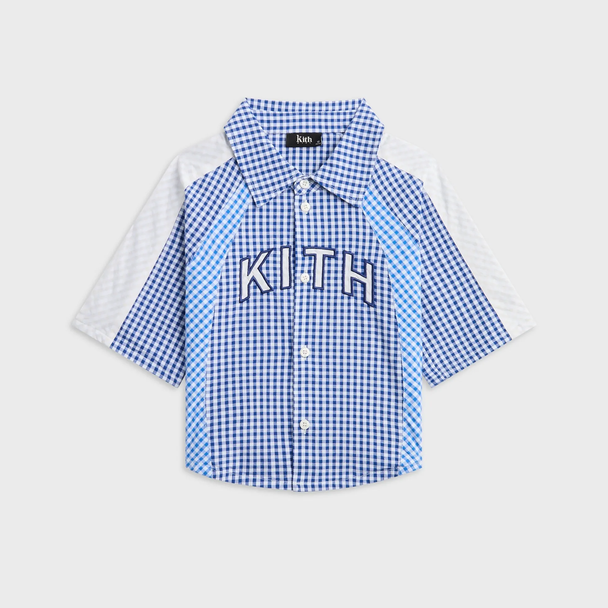 Kith Kids Color-Blocked Gingham Apollo Shirt