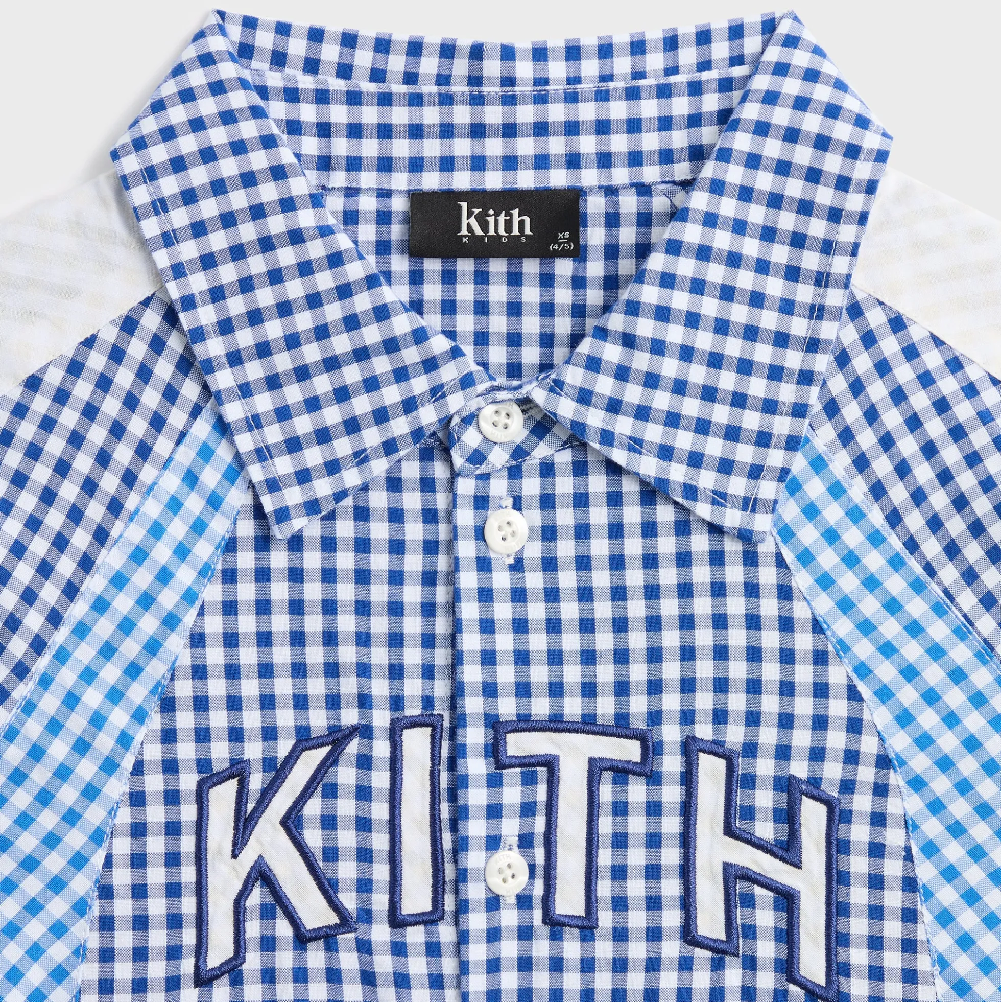 Kith Kids Color-Blocked Gingham Apollo Shirt