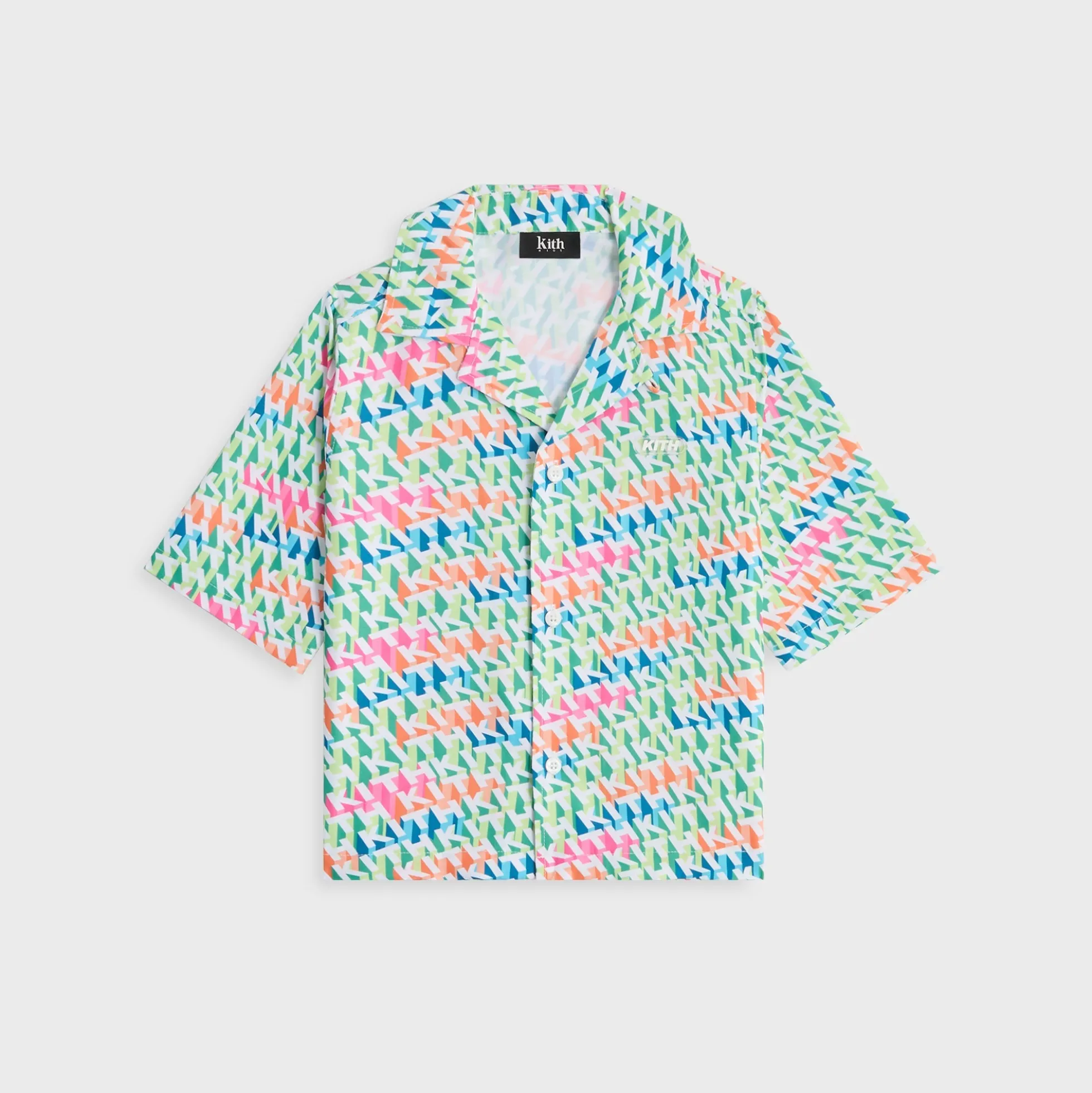 Kith Kids 3D Monogram Thompson Camp Swim Shirt