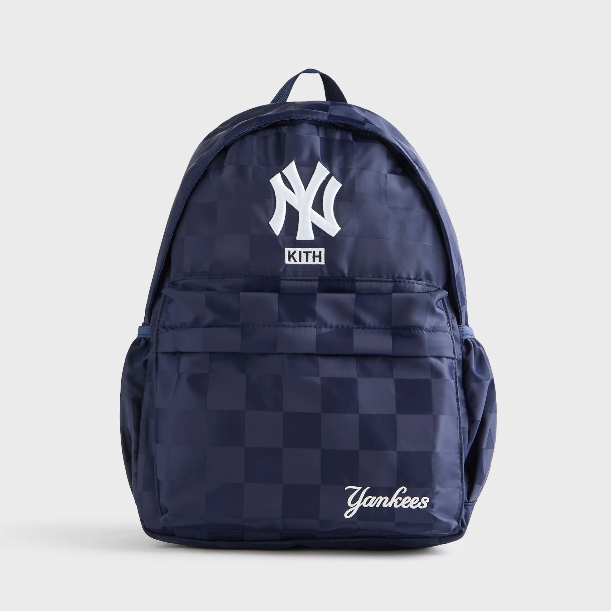 Kith Kids for the New York Yankees Checkered Satin Backpack