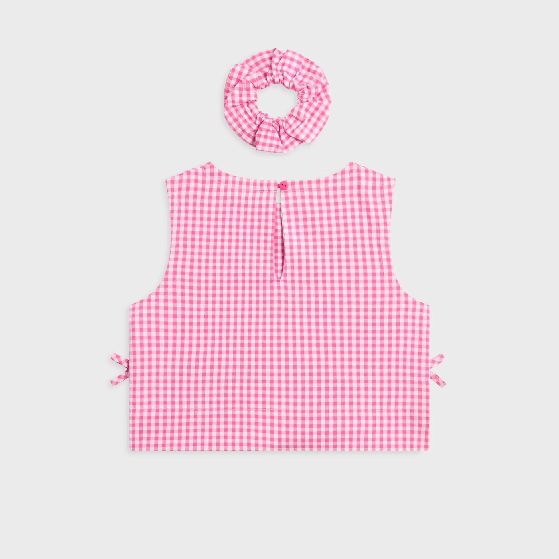 Kith Kids Gingham Cropped Tie Tank
