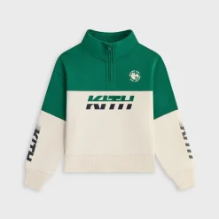 Kith Kids Logo Blocked Hunter Quarter Zip