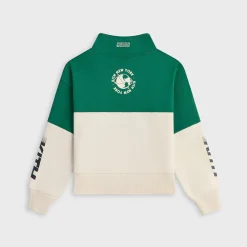 Kith Kids Logo Blocked Hunter Quarter Zip