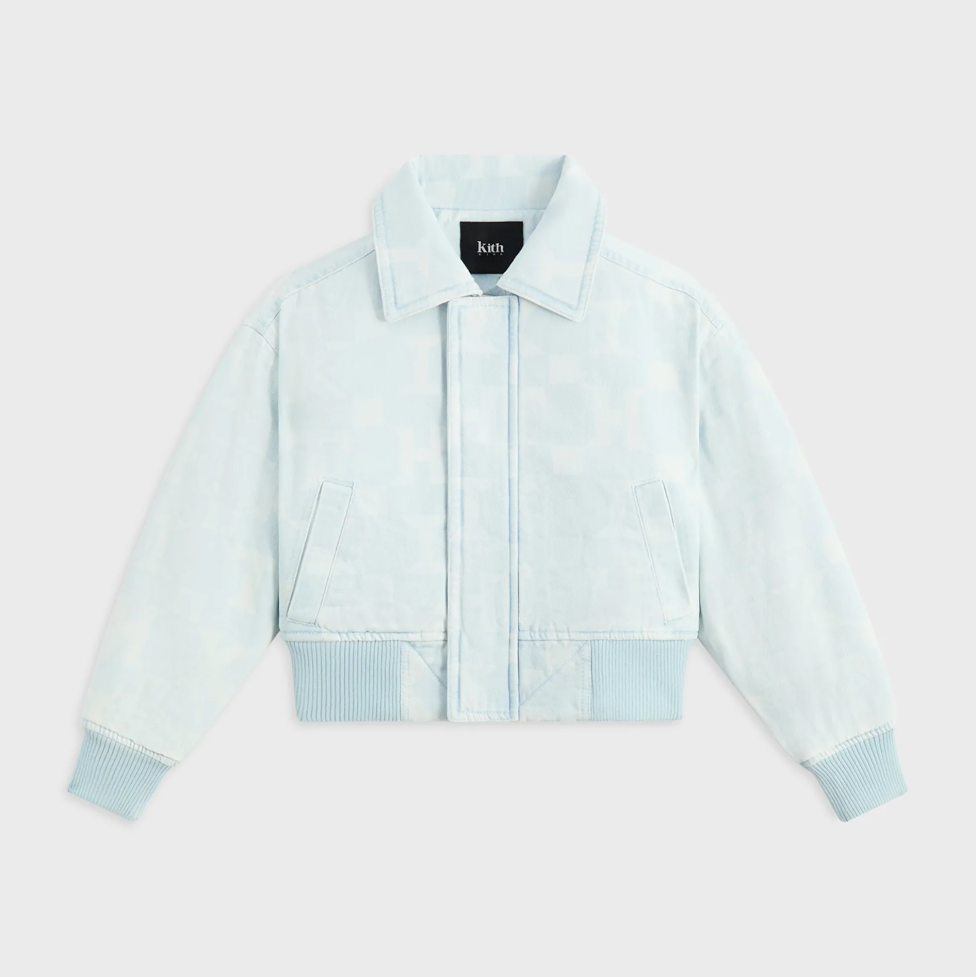 Kith Kids Monogram Denim Bomber Jacket