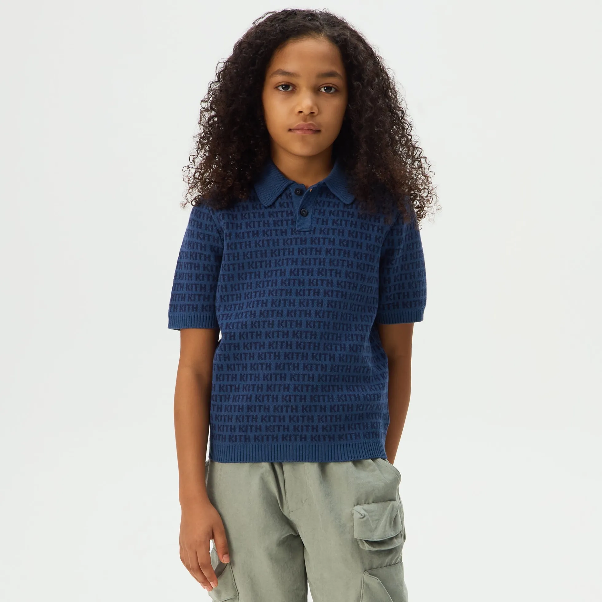 Kith Kids Monogram Jacquard Tilden Polo