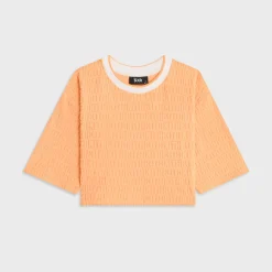 Kith Kids Textured Monogram Fei Cropped Tee