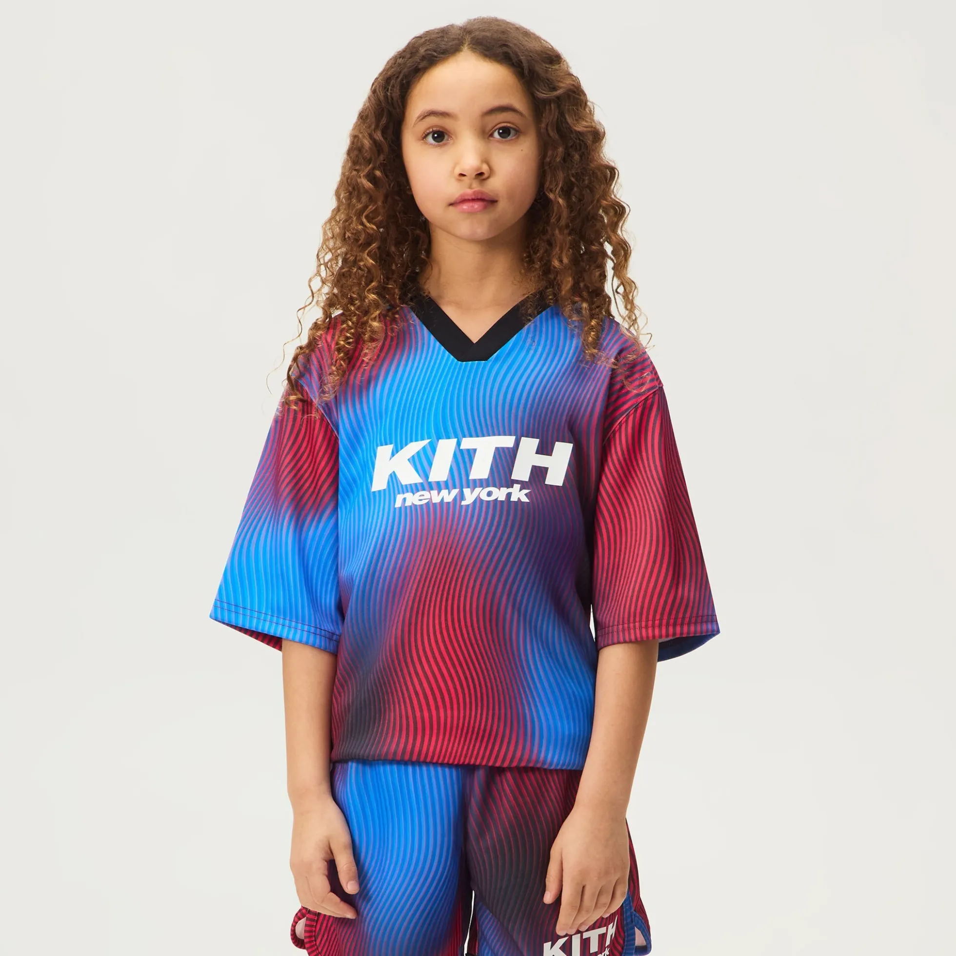 Kith Kids Wavy Ombre Edison Soccer Polo
